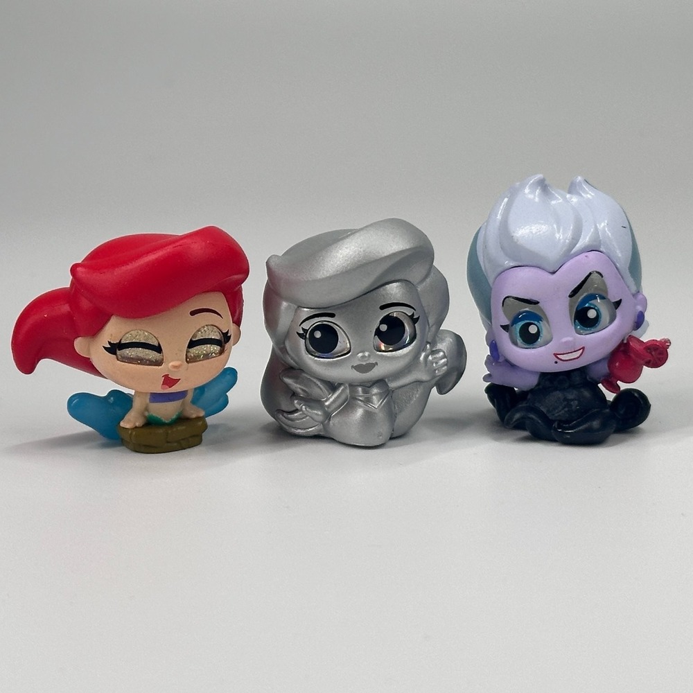 Disney Doorables THE LITTLE MERMAID Arial Silver D 100 Exclusive Ursula Lot of 3